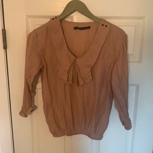 Light pink blush Zara blouse size XS